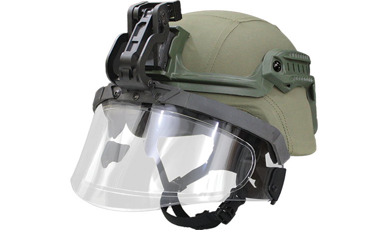 ADVANCED BALLISTIC HELMET WITH FRONT-MOUNTED VISOR